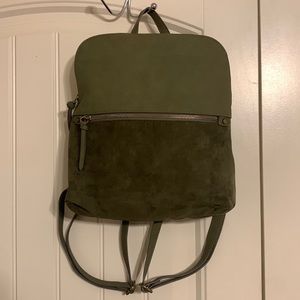 NWT Sonoma olive green backpack purse
